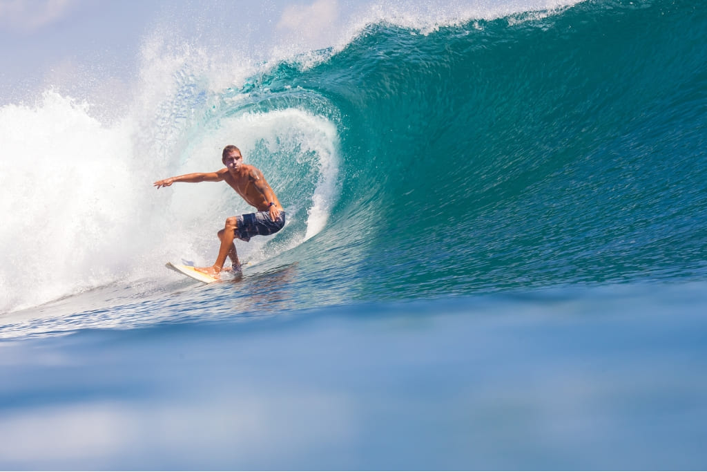 Surfing in Bali Indonesia