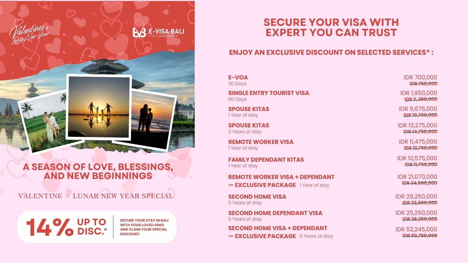 E-Visa Bali Pricelist Discount